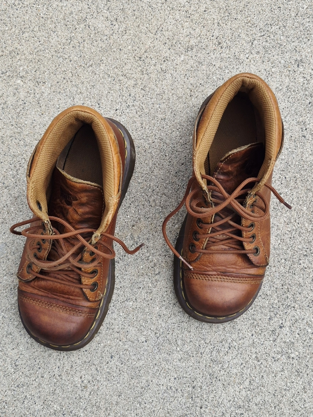Vintage Dr. Martens Yolanda Daisy Stud Chunky Y2K Ankle Boots USL 8 UK 6 Brown